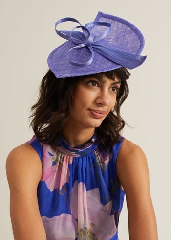 Phase Eight Silk Bow Twist Disc Fascinator Hats Blue Australia | UT7208134